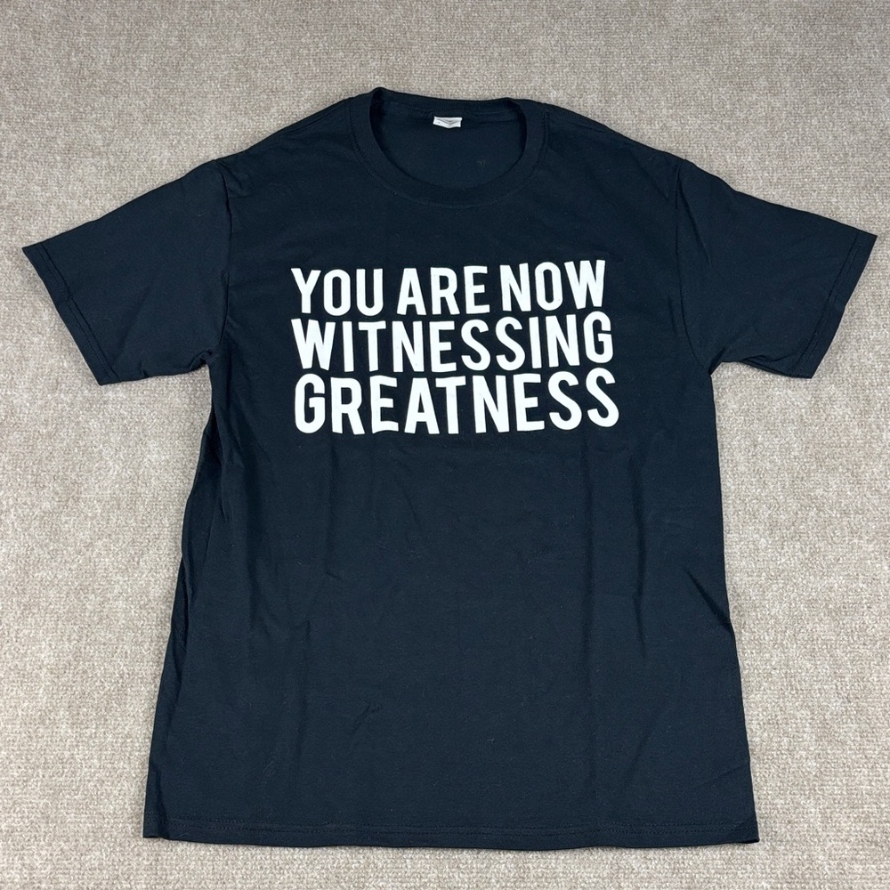 Fruit‎ of the Loom Graphic Black You Are Now Witnessing Greatness Tee Size S